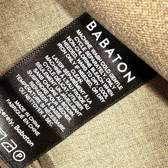 Babaton Power Blazer Womens 4 Neutral Taupe Brown Open 3/4 Ruched Sleeve Career - Picture 6 of 15